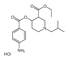 3-Carbethoxy-1-isobutyl-4-piperidyl p-aminobenzoate hydrochloride Structure