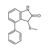 1,3-dihydro-3-(methylthio)-4-phenyl-2H-indol-2-one结构式