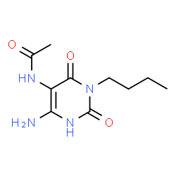 Acetamide,N-(4-amino-1-butyl-1,2,3,6-tetrahydro-2,6-dioxo-5-pyrimidinyl)- structure