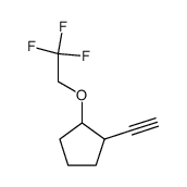 1-ethynyl-2-(2,2,2-trifluoroethoxy)cyclopentane结构式