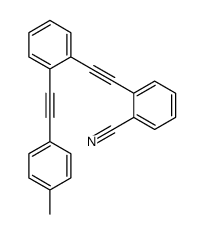 2-[2-[2-[2-(4-methylphenyl)ethynyl]phenyl]ethynyl]benzonitrile结构式