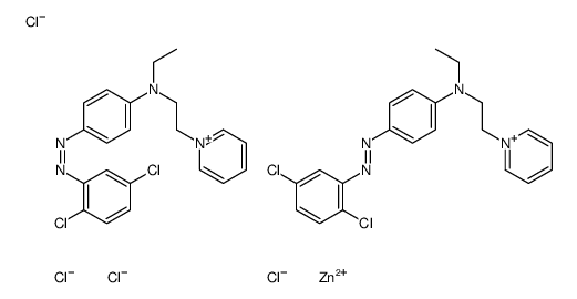 1-[2-[[4-[(2,5-dichlorophenyl)azo]phenyl]ethylamino]ethyl]pyridinium tetrachlorozincate (2:1)结构式