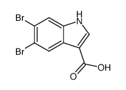 5,6-二溴-1H-吲哚-3-羧酸结构式