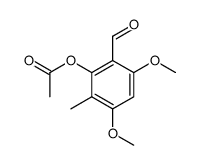 2-acetoxy-4,6-dimethoxy-3-methyl-benzaldehyde Structure