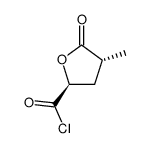 2-Furancarbonyl chloride, tetrahydro-4-methyl-5-oxo-, (2S-trans)- (9CI)结构式