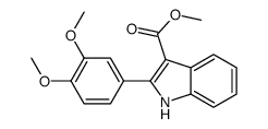 methyl 2-(3,4-dimethoxyphenyl)-1H-indole-3-carboxylate结构式