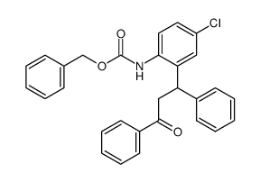 benzyl (4-chloro-2-(3-oxo-1,3-diphenylpropyl)phenyl)carbamate Structure