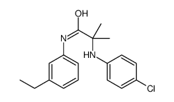 2-(4-chloroanilino)-N-(3-ethylphenyl)-2-methylpropanamide结构式