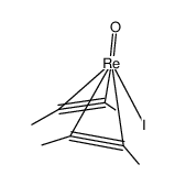 rhenium(oxo)bis(2-butyne) iodide Structure