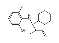 2-[[(1S,2R)-1-cyclohexyl-2-methylbut-3-enyl]amino]-3-methylphenol Structure