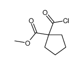 methyl 1-carbonochloridoylcyclopentane-1-carboxylate结构式