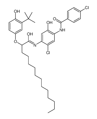 N-[4-[[2-[3-(tert-butyl)-4-hydroxyphenoxy]-1-oxotetradecyl]amino]-5-chloro-2-hydroxyphenyl]-4-chlorobenzamide Structure