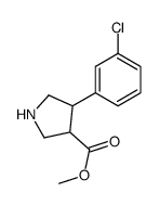 methyl 4-(3-chlorophenyl)pyrrolidine-3-carboxylate Structure