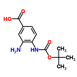 3-amino-4-[(2-methylpropan-2-yl)oxycarbonylamino]benzoic acid structure