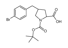 (2S,4R)-4-(4-BROMOBENZYL)-1-(TERT-BUTOXYCARBONYL)PYRROLIDINE-2-CARBOXYLIC ACID结构式