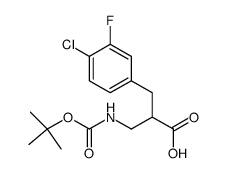 2-[(tert-butoxycarbonylamino)methyl]-3-(4-chloro-3-fluorophenyl)propanoic acid结构式