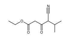 4-cyano-5-methyl-3-oxo-hexanoic acid ethyl ester Structure