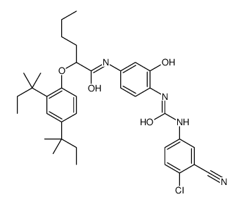 N-(4-Chloro-3-cyanophenyl)-N'-[4-[2-(2,4-di-tert-pentylphenoxy)hexanoylamino]-2-hydroxyphenyl]urea Structure