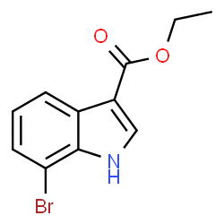 1H-INDOLE-3-CARBOXYLIC ACID,7-BROMO-,ETHYL ESTER结构式