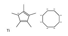 cyclooctane, 1,2,3,4,5-pentamethylcyclopenta-1,3-diene, titanium结构式