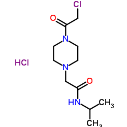 2-[4-(Chloroacetyl)-1-piperazinyl]-N-isopropylacetamide hydrochloride (1:1) Structure