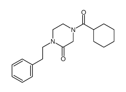 4-(cyclohexanecarbonyl)-1-(2-phenylethyl)piperazin-2-one Structure