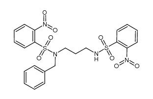 N(1)-benzyl-N(1),N(3)-bis(2-nitrobenzenesulfonyl)propane-1,3-diamine结构式