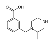 3-[(2-methylpiperazin-1-yl)methyl]benzoic acid结构式