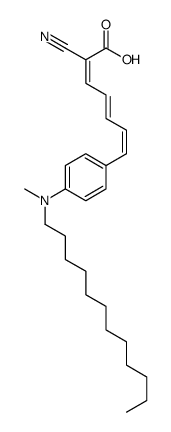 2-cyano-7-[4-[dodecyl(methyl)amino]phenyl]hepta-2,4,6-trienoic acid Structure