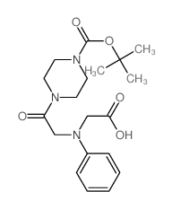 [{2-[4-(tert-Butoxycarbonyl)piperazin-1-yl]-2-oxoethyl}(phenyl)amino]acetic acid Structure