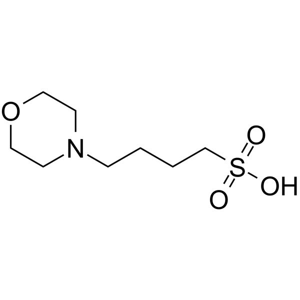 4-(N-吗啉基)丁磺酸结构式