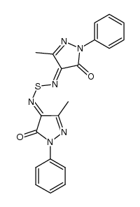 N,N'-Thiobis(2,3-dihydro-5-methyl-3-oxo-2-phenyl-pyrazol-4-yliden-amin) Structure