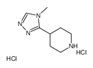 4-(4-methyl-1,2,4-triazol-3-yl)piperidine dihydrochloride结构式