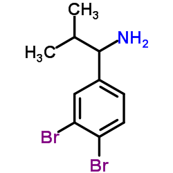 1-(3,4-Dibromophenyl)-2-methyl-1-propanamine结构式