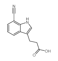 3-(7-Cyano-1H-indol-3-yl)propanoic acid Structure