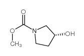 1-Pyrrolidinecarboxylicacid,3-hydroxy-,methylester,(R)-(9CI) structure