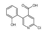 2-chloro-5-(2-hydroxyphenyl)pyridine-4-carboxylic acid Structure