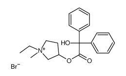 (1-ethyl-1-methylpyrrolidin-1-ium-3-yl) 2-hydroxy-2,2-diphenylacetate,bromide Structure