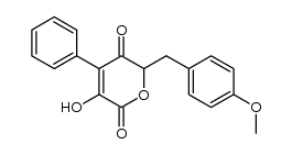 3-hydroxy-6-(4-methoxybenzyl)-4-phenylpyran-2,5-dione Structure