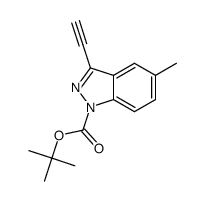 tert-butyl 3-ethynyl-5-methyl-1H-indazole-1-carboxylate Structure