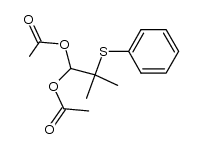 1,1-diacetoxy-2-methyl-2-(phenylsulfenyl)propane结构式