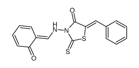 3-[[(2-Hydroxyphenyl)methylene]amino]-5-(phenylmethylene)-2-thioxo-4-thiazolidinone结构式