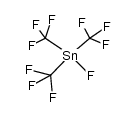 tris(trifluoromethyl)fluorostannane Structure