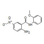 2-氨基-N-(2-甲氧基苯基)-5-硝基苯甲酰胺结构式