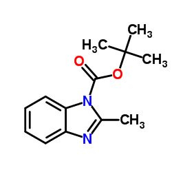 tert-butyl 2-methyl-1H-benzo[d]imidazole-1-carboxylate structure