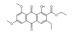 ethyl 3-ethyl-1-hydroxy-6,8-dimethoxy-9,10-dioxo-9,10-dihydroanthracene-2-carboxylate Structure