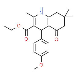 ethyl 4-(4-methoxyphenyl)-2,7,7-trimethyl-5-oxo-1,4,5,6,7,8-hexahydroquinoline-3-carboxylate Structure