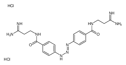 N-(3-amino-3-iminopropyl)-4-[2-[4-[(3-amino-3-iminopropyl)carbamoyl]phenyl]iminohydrazinyl]benzamide,dihydrochloride结构式