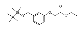 [3-(tert-Butyl-dimethyl-silanyloxymethyl)-phenoxy]-acetic acid ethyl ester结构式