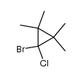 1-bromo-1-chloro-2,2,3,3-tetramethylcyclopropane Structure